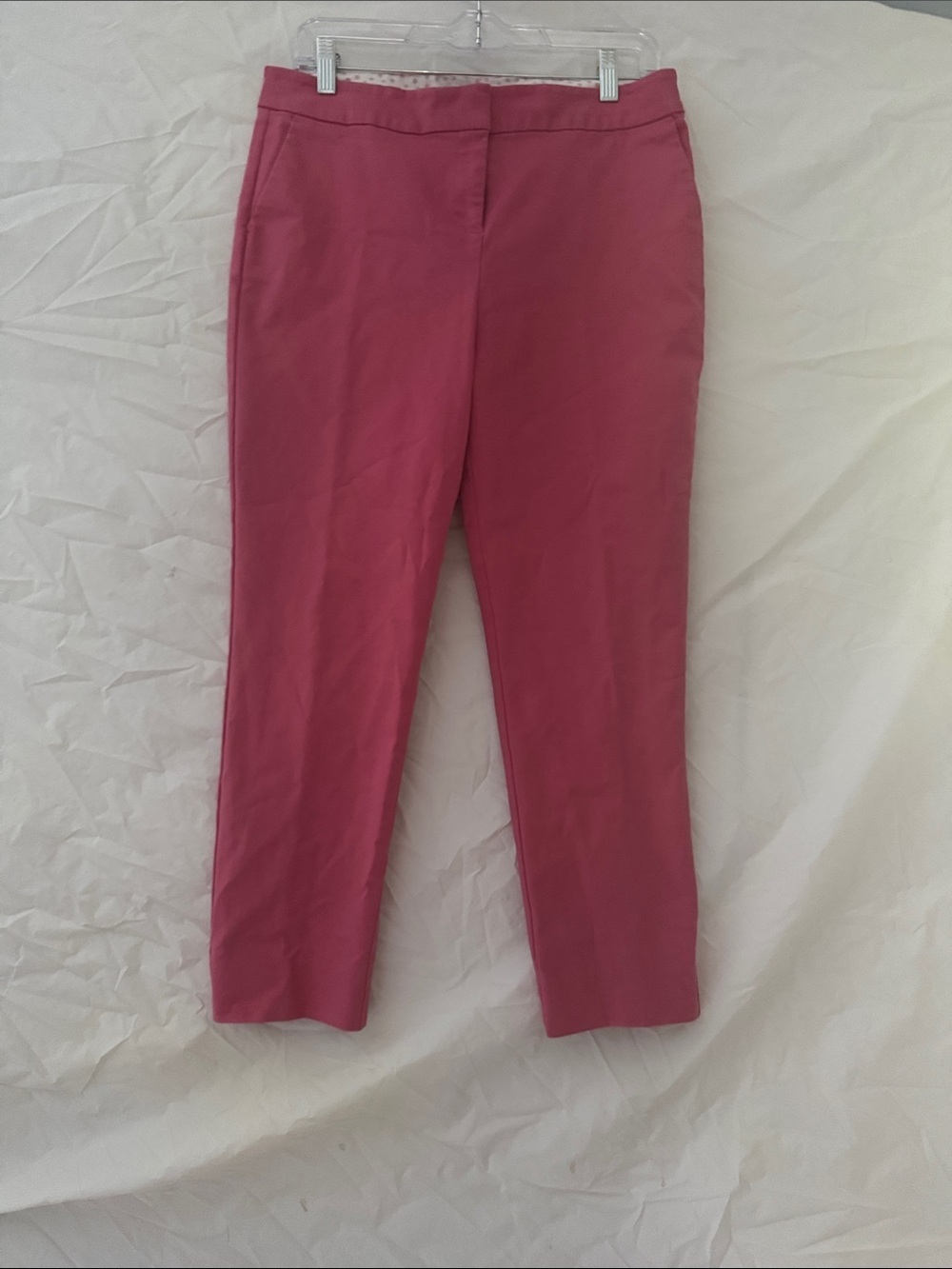 Boden Pink Cropped Straight Trousers